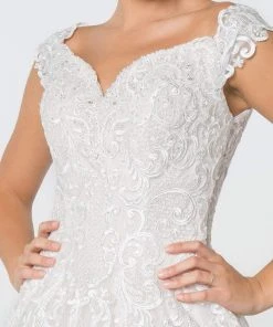 Elizabeth K - GL2823 Embellished Lace A-line Wedding Gown 8 Elizabeth K - GL2823 Embellished Lace A-line Wedding Gown