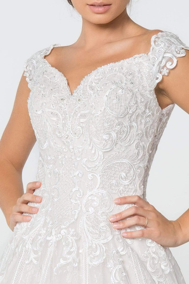 Elizabeth K - GL2823 Embellished Lace A-line Wedding Gown 5 Elizabeth K - GL2823 Embellished Lace A-line Wedding Gown