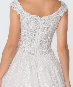 Elizabeth K - GL2823 Embellished Lace A-line Wedding Gown 9 Elizabeth K - GL2823 Embellished Lace A-line Wedding Gown