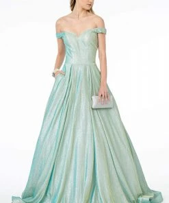 Elizabeth K - GL2904 Sweetheart Off-Shoulder Pleated Ballgown