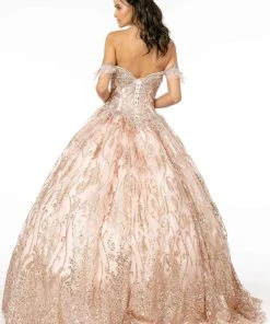 Elizabeth K - GL2913 Glitter Embellished Off-Shoulder Ballgown 11 Elizabeth K - GL2913 Glitter Embellished Off-Shoulder Ballgown