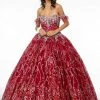 Elizabeth K - GL2913 Glitter Embellished Off-Shoulder Ballgown 1 Elizabeth K - GL2913 Glitter Embellished Off-Shoulder Ballgown