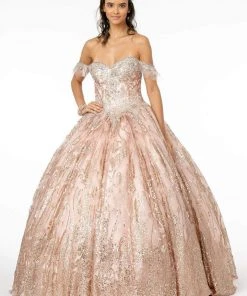 Elizabeth K - GL2913 Glitter Embellished Off-Shoulder Ballgown 10 Elizabeth K - GL2913 Glitter Embellished Off-Shoulder Ballgown