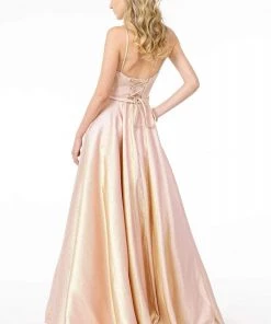 Elizabeth K - GL2951 Plunging V-Neckline A-Line Gown 13 Elizabeth K - GL2951 Plunging V-Neckline A-Line Gown