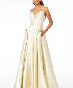 Elizabeth K - GL2951 Plunging V-Neckline A-Line Gown 17 Elizabeth K - GL2951 Plunging V-Neckline A-Line Gown
