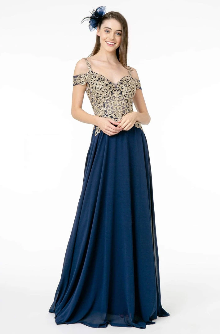 Elizabeth K - GL2998 Embroidered Sweetheart Chiffon A-Line Gown 3 Elizabeth K - GL2998 Embroidered Sweetheart Chiffon A-Line Gown