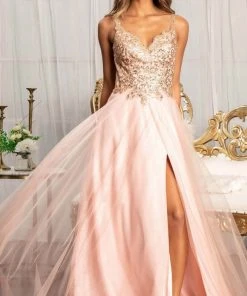 Elizabeth K GL3020 - Sleeveless Low-cut V-neck Long Dress 14 Elizabeth K GL3020 - Sleeveless Low-cut V-neck Long Dress