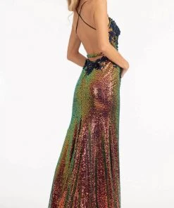 Elizabeth K GL3025 - Sleeveless Deep Sweetheart Neck Evening Dress