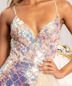 Elizabeth K GL3026 - Colorful Sequin Mermaid Dress