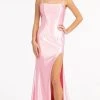 Elizabeth K GL3061 - Lace Up Satin Evening Dress 2 Elizabeth K GL3061 - Lace Up Satin Evening Dress