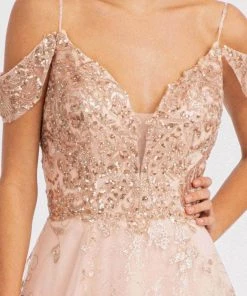 Elizabeth K GL3070 - Draping Sleeves Formal Gown 20 Elizabeth K GL3070 - Draping Sleeves Formal Gown