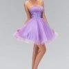 Elizabeth K - GS1350 Strapless Ruched Satin Empire Waist Dress