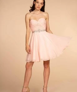 Elizabeth K - GS1637 Ruched Sweetheart A-Line Cocktail Dress