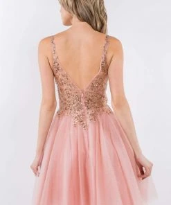 Elizabeth K - GS1967 Short Sequined A-Line Dress