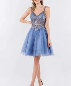 Elizabeth K - GS1967 Short Sequined A-Line Dress