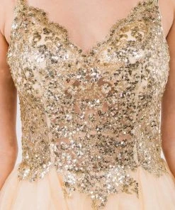 Elizabeth K - GS1967 Short Sequined A-Line Dress