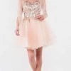 Elizabeth K - GS1968 Glitter Ornate A-Line Short Dress