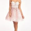 Elizabeth K GS1995 - Strapless Embellished Short Dress