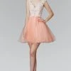 Elizabeth K - GS2045 Lace Embellished V-Neck Tulle Dress 2 Elizabeth K - GS2045 Lace Embellished V-Neck Tulle Dress