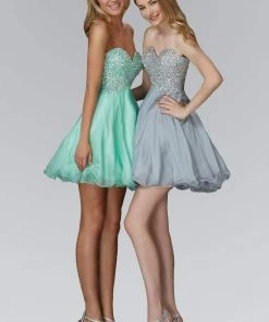 Elizabeth K - GS2088 Strapless Embellished Sweetheart Dress