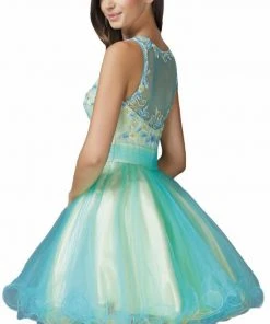 Elizabeth K - GS2124 Sleeveless Floral Cocktail Dress 7 Elizabeth K - GS2124 Sleeveless Floral Cocktail Dress