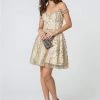 Elizabeth K - GS2833 Glitter Off-Shoulder A-Line Cocktail Dress