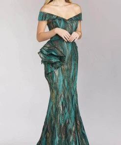 Feriani Couture 18213 - Ruffled Side Mermaid Dress