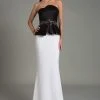 Feriani Couture - 18523 Strapless Embellished Peplum Long Gown 2 Feriani Couture - 18523 Strapless Embellished Peplum Long Gown