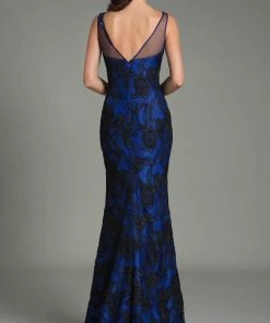 Feriani Couture - 18555 Embellished Illusion Bateau Dress 6 Feriani Couture - 18555 Embellished Illusion Bateau Dress