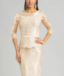 Feriani Couture - 18557 Lace Bateau Sheath Dress