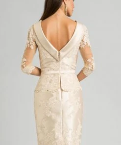 Feriani Couture - 18557 Lace Bateau Sheath Dress