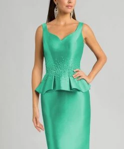 Feriani Couture - 18559 Pearls And Peplum Cocktail Dress 9 Feriani Couture - 18559 Pearls And Peplum Cocktail Dress