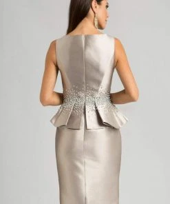 Feriani Couture - 18559 Pearls And Peplum Cocktail Dress 7 Feriani Couture - 18559 Pearls And Peplum Cocktail Dress