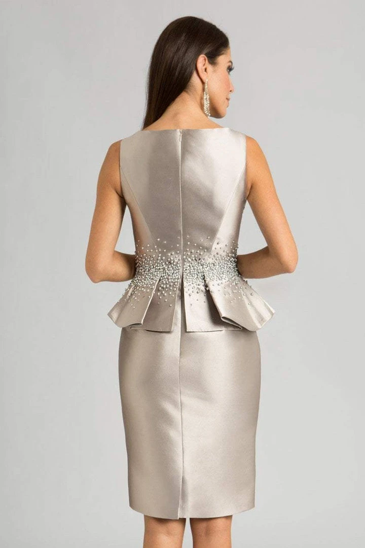 Feriani Couture - 18559 Pearls And Peplum Cocktail Dress 4 Feriani Couture - 18559 Pearls And Peplum Cocktail Dress
