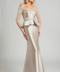 Feriani Couture - 18574 Beaded Off-Shoulder Trumpet Dress