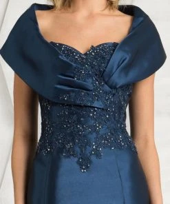 Feriani Couture - 18578SH Lace Ornate Sweetheart Off-Shoulder Dress