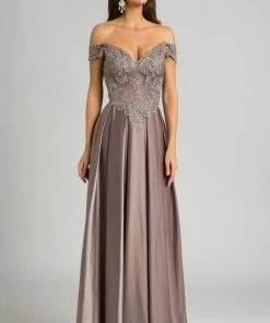 Feriani Couture - 18585 Laced Off Shoulder A-Line Gown