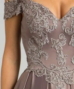 Feriani Couture - 18585 Laced Off Shoulder A-Line Gown 8 Feriani Couture - 18585 Laced Off Shoulder A-Line Gown