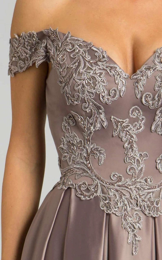 Feriani Couture - 18585 Laced Off Shoulder A-Line Gown 5 Feriani Couture - 18585 Laced Off Shoulder A-Line Gown