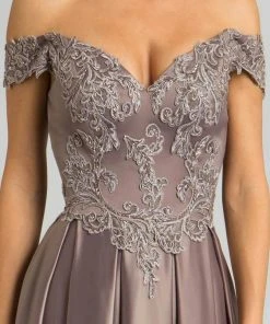 Feriani Couture - 18585 Laced Off Shoulder A-Line Gown 9 Feriani Couture - 18585 Laced Off Shoulder A-Line Gown