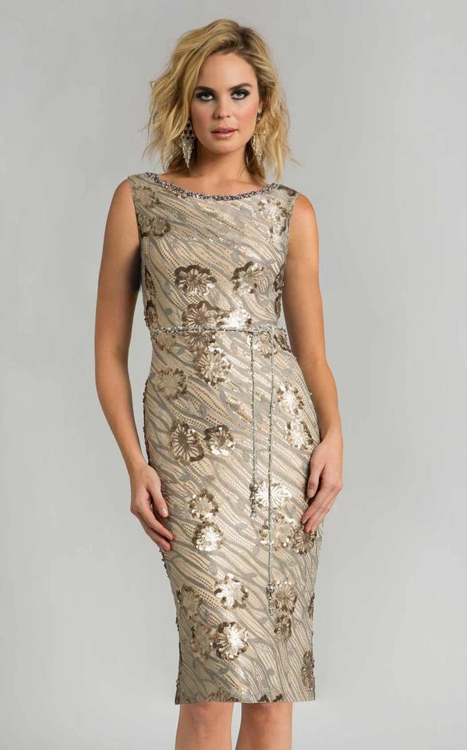 Feriani Couture - 18601 Shimmering Bateau Cocktail Dress 3 Feriani Couture - 18601 Shimmering Bateau Cocktail Dress