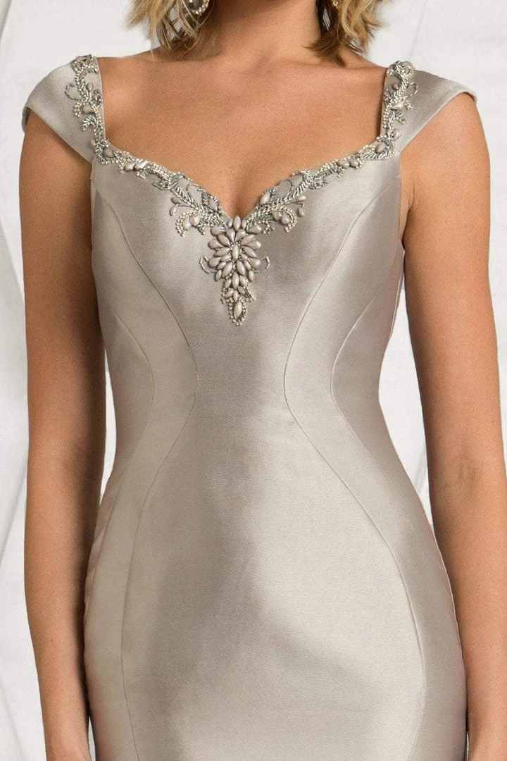 Feriani Couture - 18609 Beaded Cap Sleeve Mermaid Dress 5 Feriani Couture - 18609 Beaded Cap Sleeve Mermaid Dress