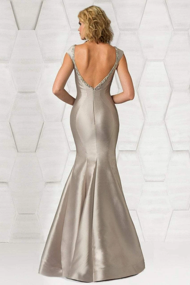 Feriani Couture - 18609 Beaded Cap Sleeve Mermaid Dress 4 Feriani Couture - 18609 Beaded Cap Sleeve Mermaid Dress