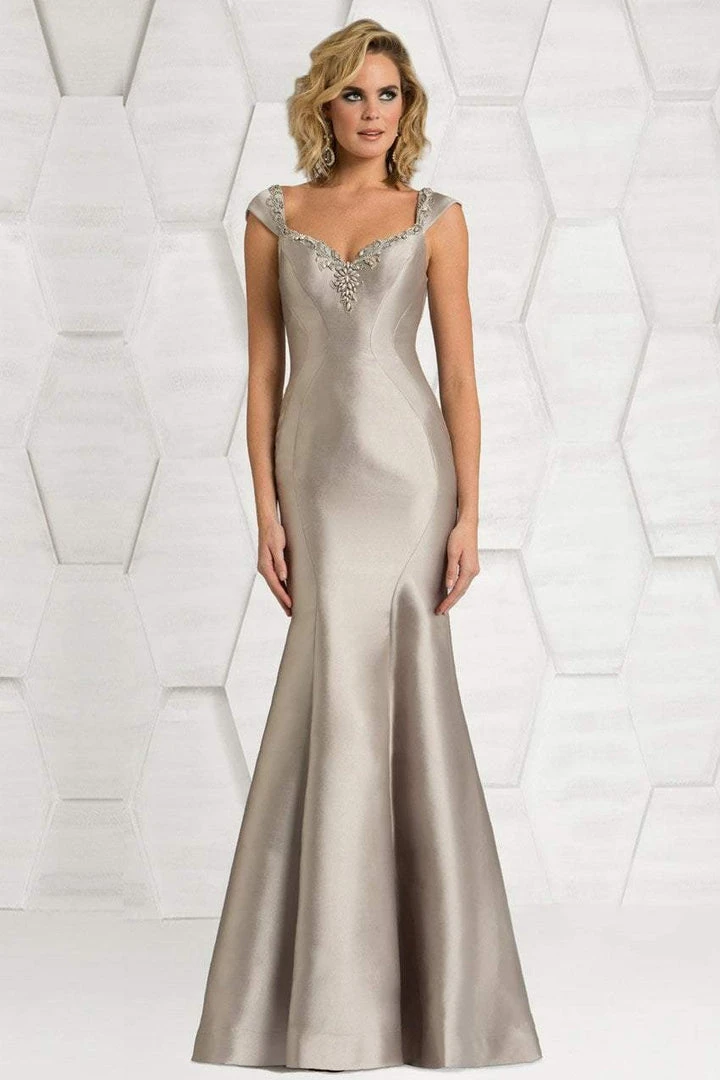 Feriani Couture - 18609 Beaded Cap Sleeve Mermaid Dress 3 Feriani Couture - 18609 Beaded Cap Sleeve Mermaid Dress