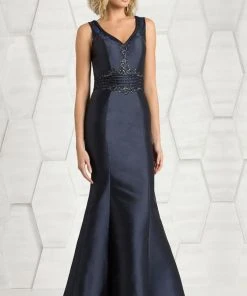 Feriani Couture - 18611 Embellished V-neck Mermaid Dress