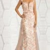 Feriani Couture - 18618 Sheer Floral Embellished Gown