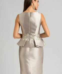 Feriani Couture - 18620 Embroidered Two-Piece Peplum Dress 7 Feriani Couture - 18620 Embroidered Two-Piece Peplum Dress