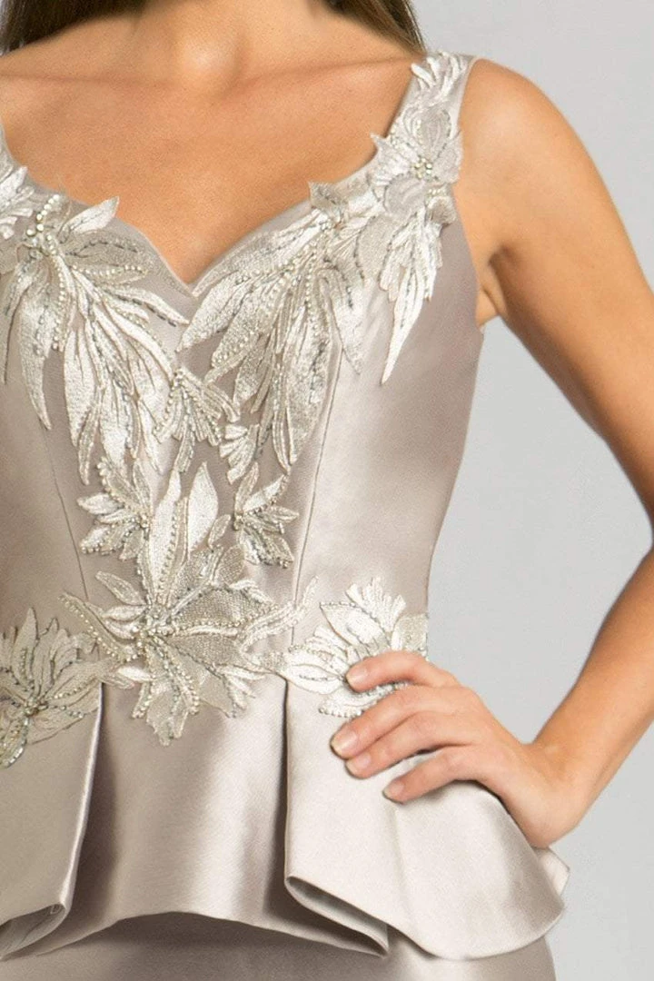 Feriani Couture - 18620 Embroidered Two-Piece Peplum Dress 5 Feriani Couture - 18620 Embroidered Two-Piece Peplum Dress