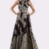 Feriani Couture - 18652 Appliqued Sleeveless Floral Overskirt Gown