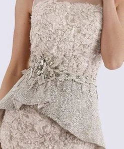 Feriani Couture - 18655 Embellished Illusion Bateau Peplum Dress 7 Feriani Couture - 18655 Embellished Illusion Bateau Peplum Dress